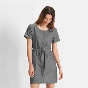 Nau Twisted Dress Short Sleeve Belted Tencel Lyocell Organic Cotton Minimal